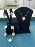 Set Van Cleef Diamond Bratara, Cercei si Colier, Argint 925