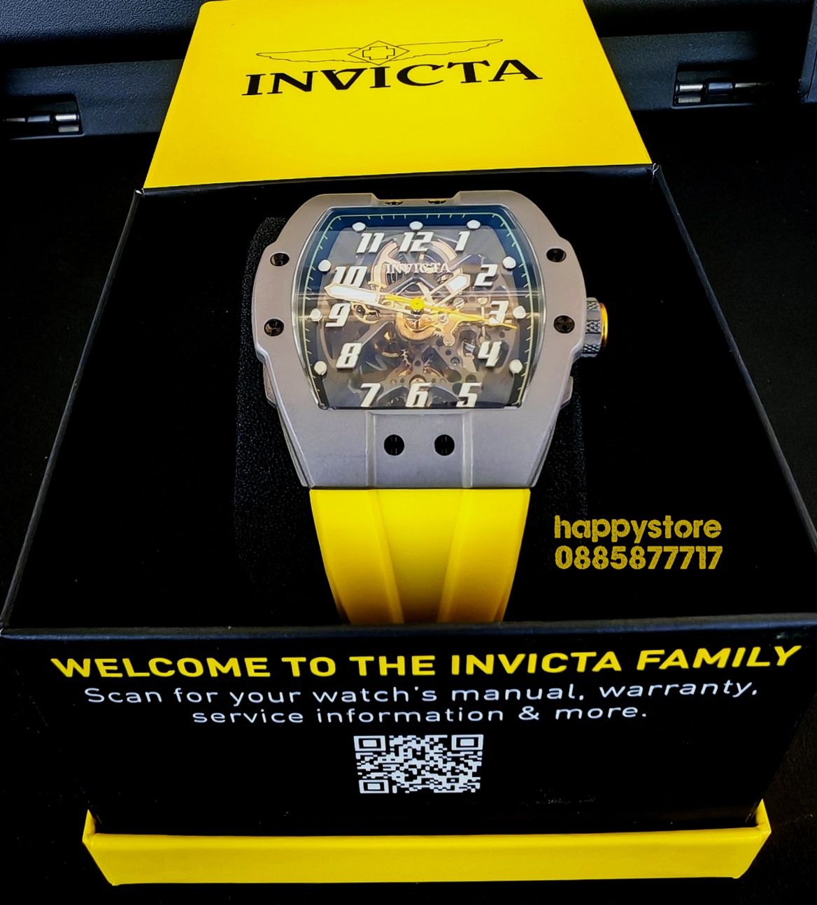 часовник INVICTA JM Correa automatic Yellow Limited edition, Инвикта н