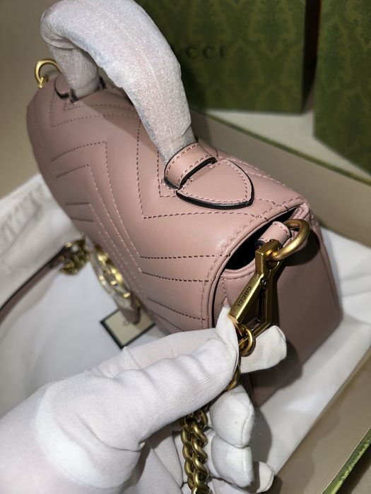 Geanta Gucci 26cm Marmont Dusty Pink Piele naturala 100%