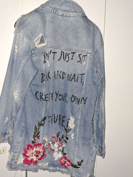 Дълго дънково яке Bershka