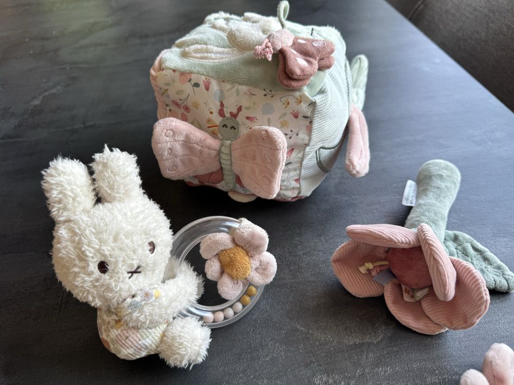 Little Dutch лот играчки за бебе - спирала, куб, дрънкалка