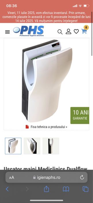 Vand uscator de maini !