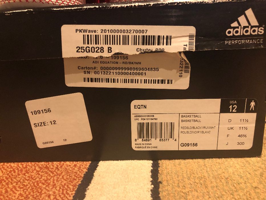Adidas EQTN (Equation), marime EU 46 2/3 / US 12