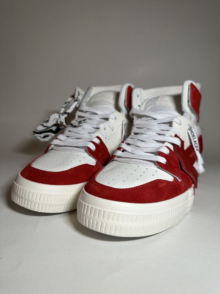 Off-White Vulcanized High-Top “White-Red” - 40