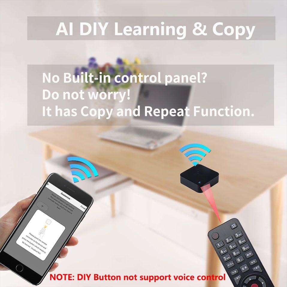 Tuya Smart WiFi+IR контролер със сензори за температура и влажност