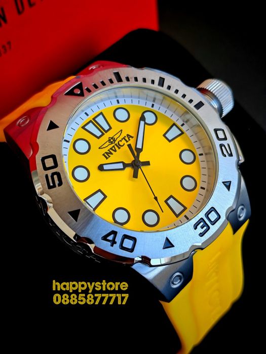 INVICTA Bumble Yellow 51mm, Инвикта нов ръчен часовник