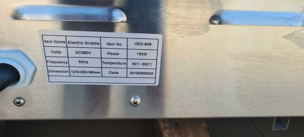 Plita profesionala1.2m 380V neteda -TRANSPORT GRATUIT