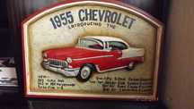 Релефна-3d картина на шевролет бел еар-chevrolet bel air 1955