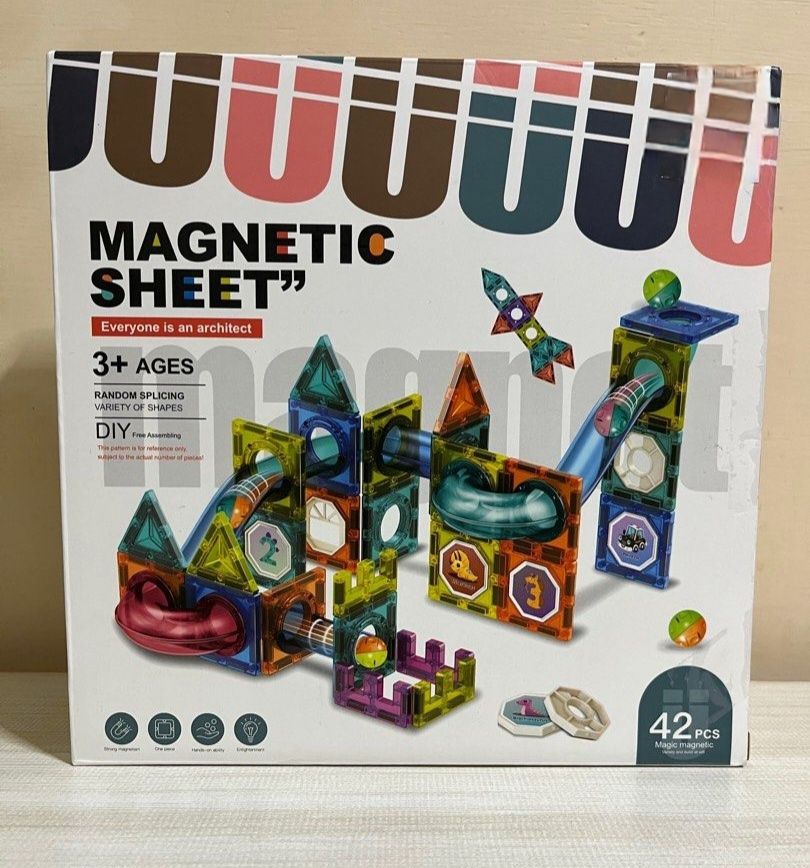 Set construcție magnetic sheets 42 piese