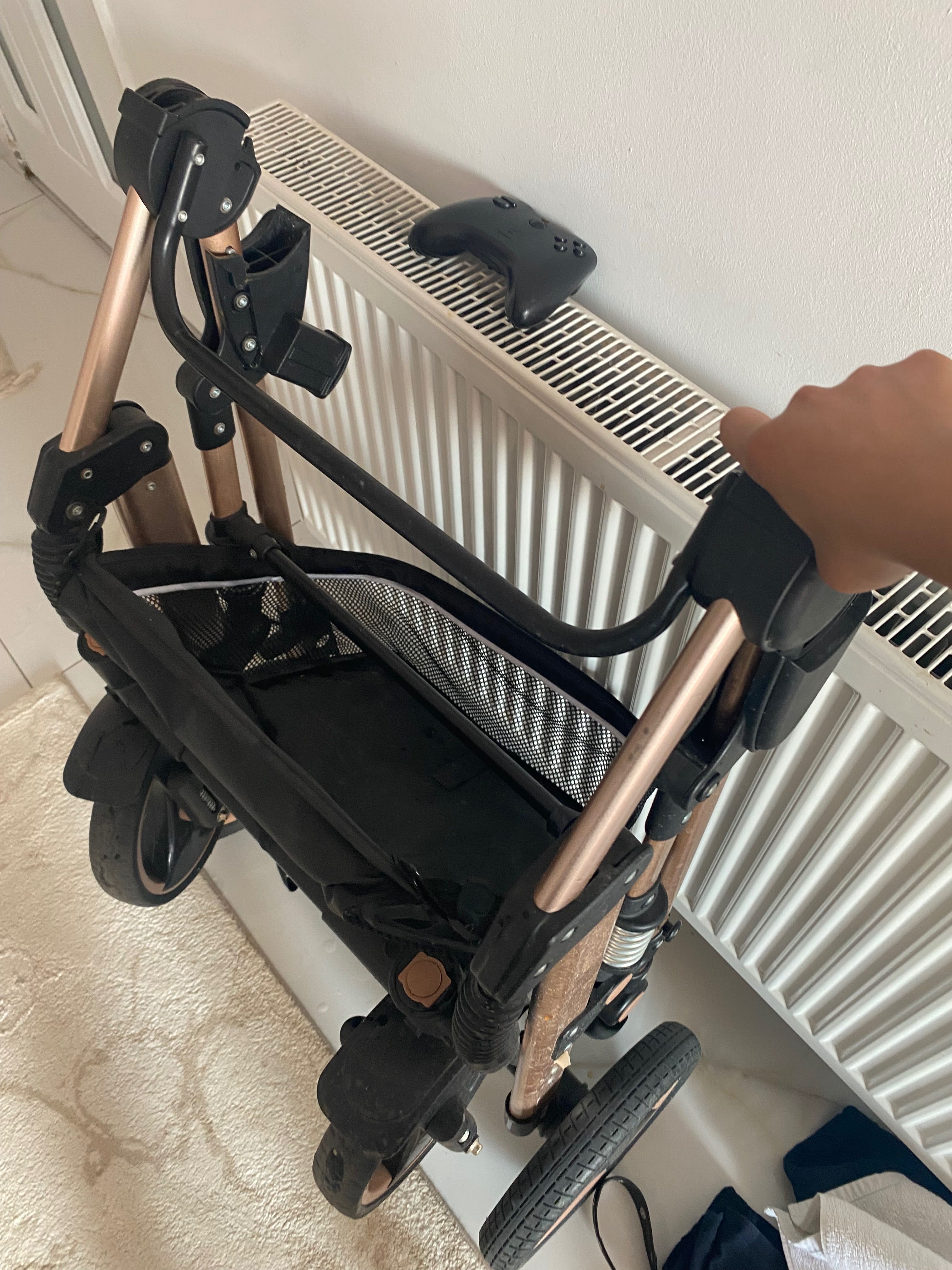 Carucioare 3 in 1 BabyDary Negre – cu Suspensii