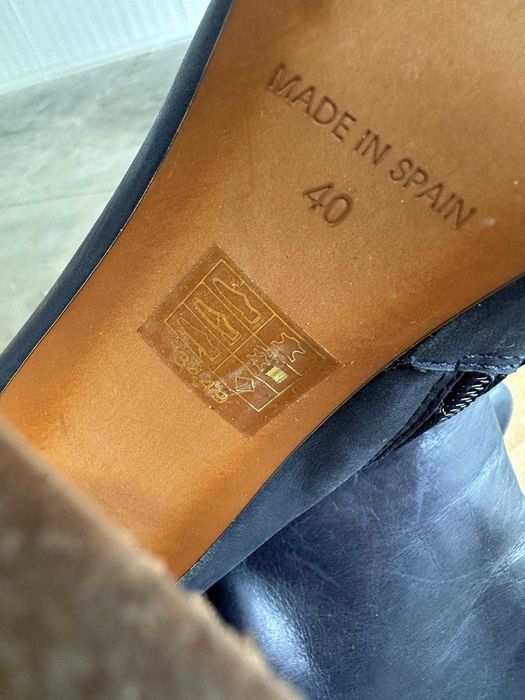 Cizme piele albastru bleumarin mov 40