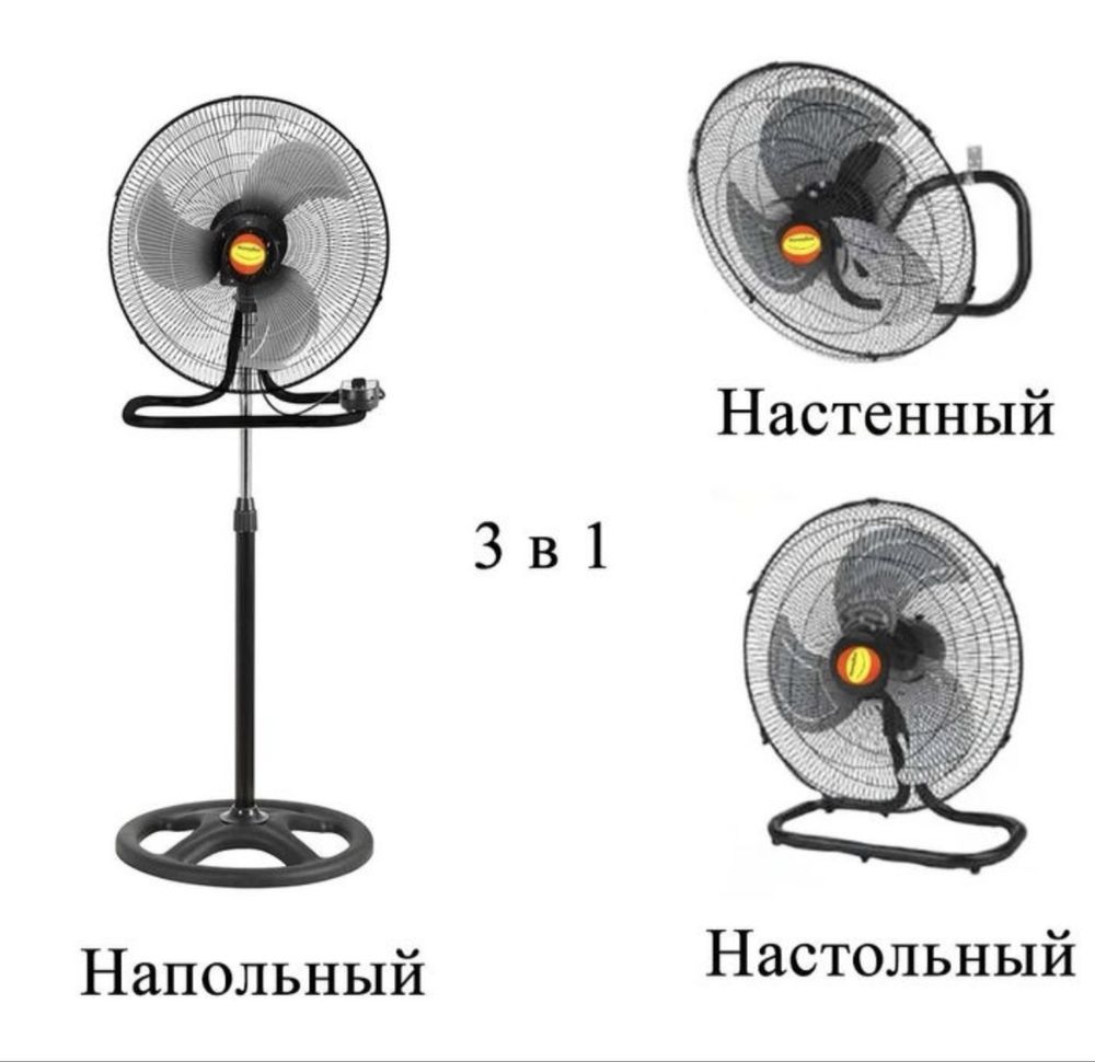 Вентиляторы напольные, настенные, настольные 3в1 Лучшее предложение