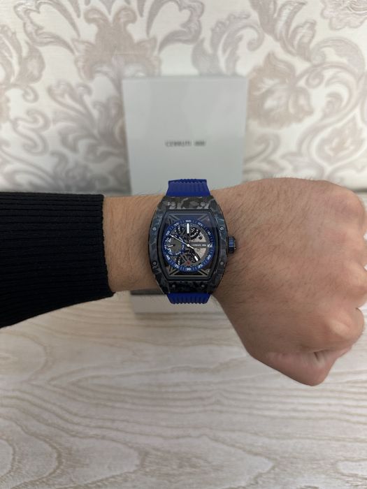 Cerruti 1881 часы новые антибликовое сапфировое стекло каучук ремешок.