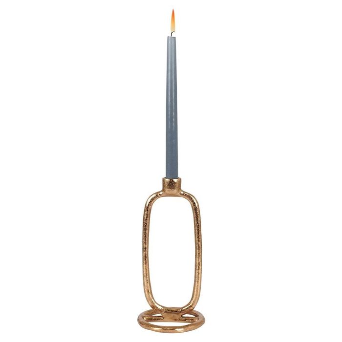 Suport de lumanare, Home Styling Collection, Aluminiu, 24 cm, Auriu