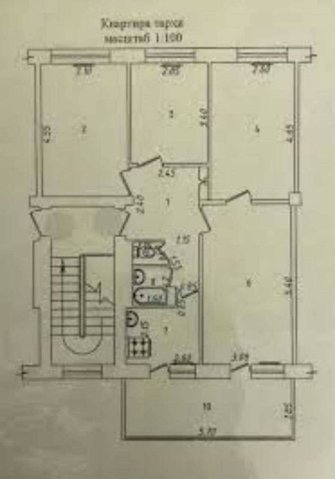 4х-комнатная квартира на Ц-5 без ремонта