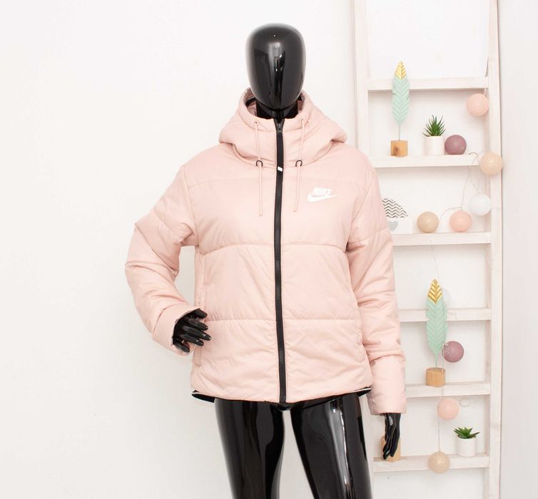 Nike Оригинално дамско яке бледо розово Therma-Fit подплатено М