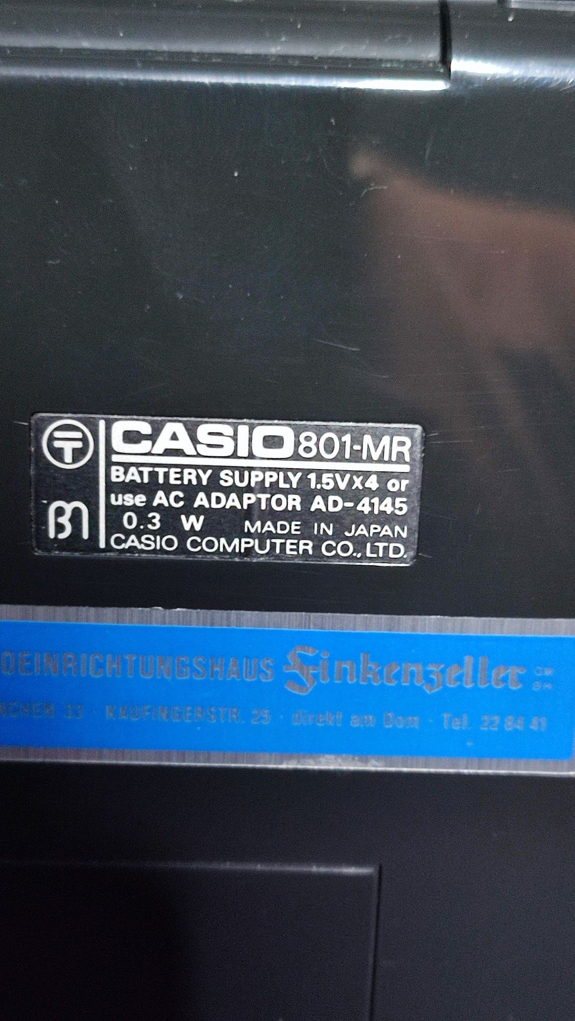 CASIO 801-MR Electronic  Calculator vintage