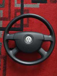 Volan + Airbag VW Passat B6/T5, 4 spite, mufa dublu-impact