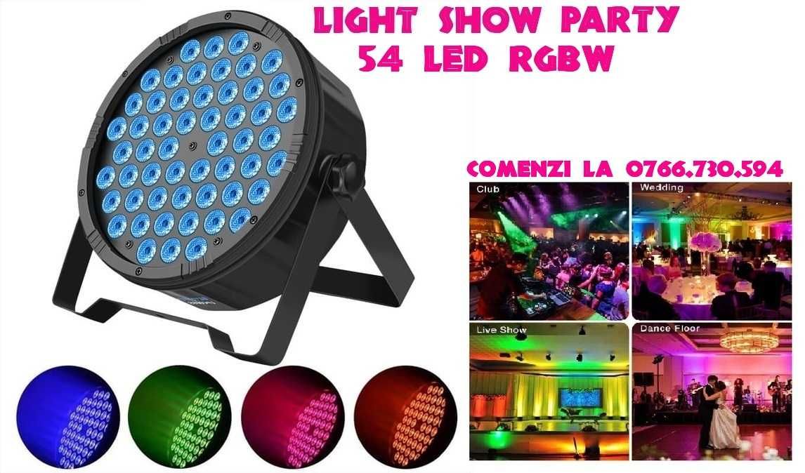 LED 54 FULL COLLOR Orga lumini Petrecere Jocuri de culori DJ Majorat