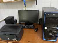 Продам компьютер (монитор, принтер, системный блок, колонки)  90 000тг