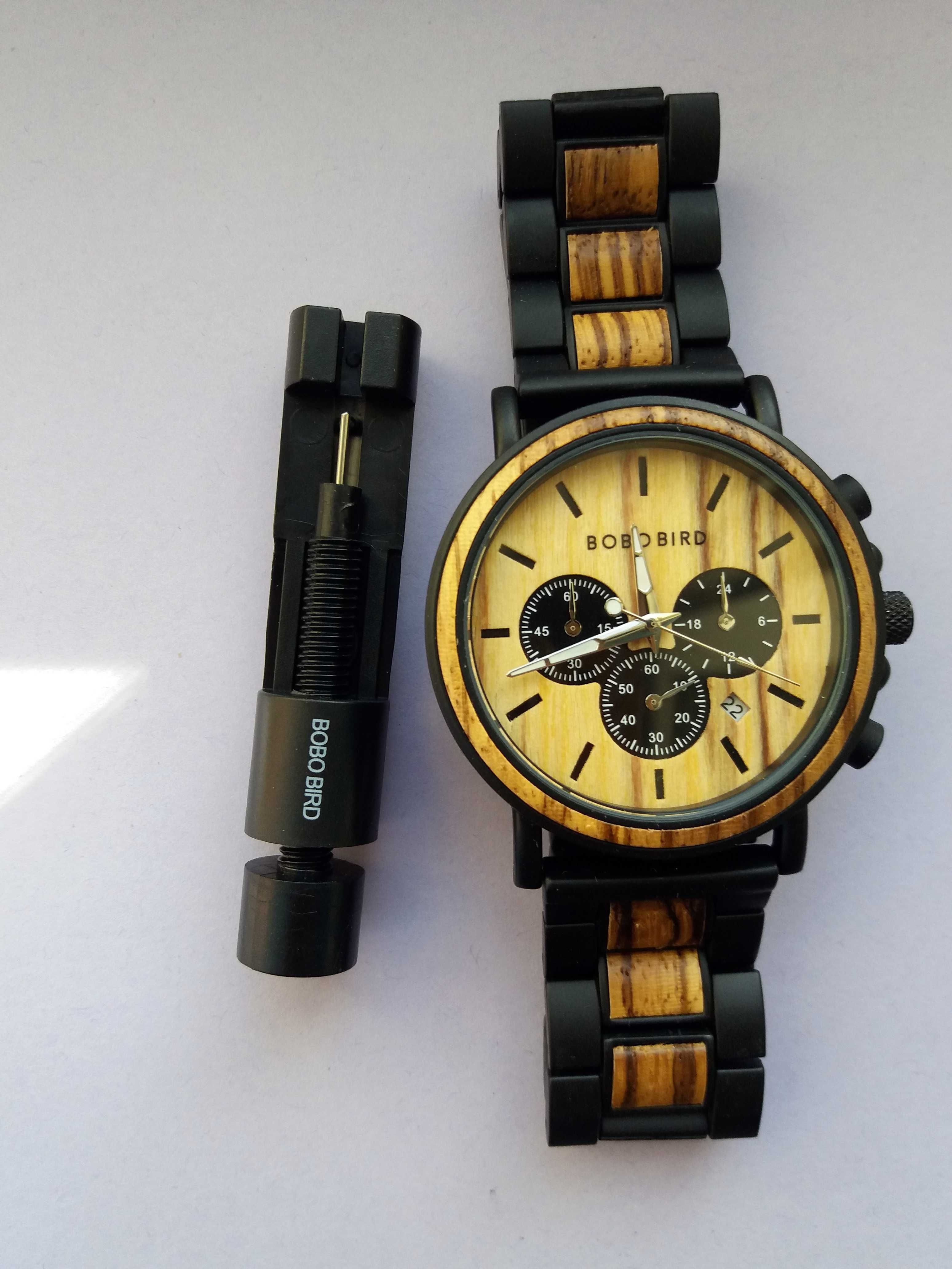 Ceas Barbatesc din lemn(Zebrano)EcoWatch Handmade