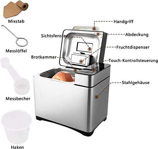 Хлебопекарна Hopekings Bread Maker Stainless,Нова,Гаранция