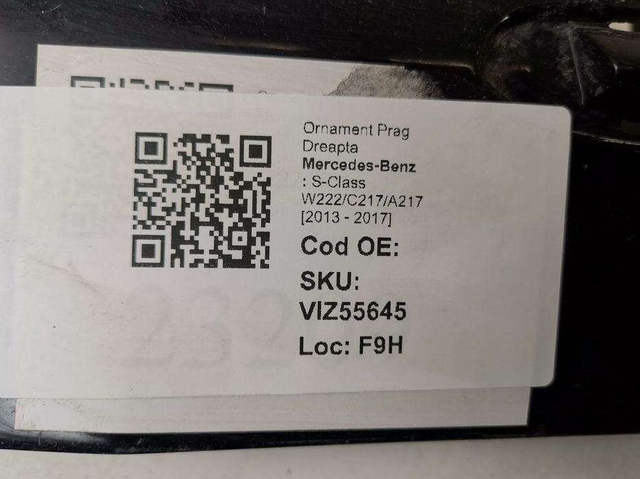 Ornament Prag Dreapta Mercedes-Benz  S-Class W222/C217/A217 2013 2014