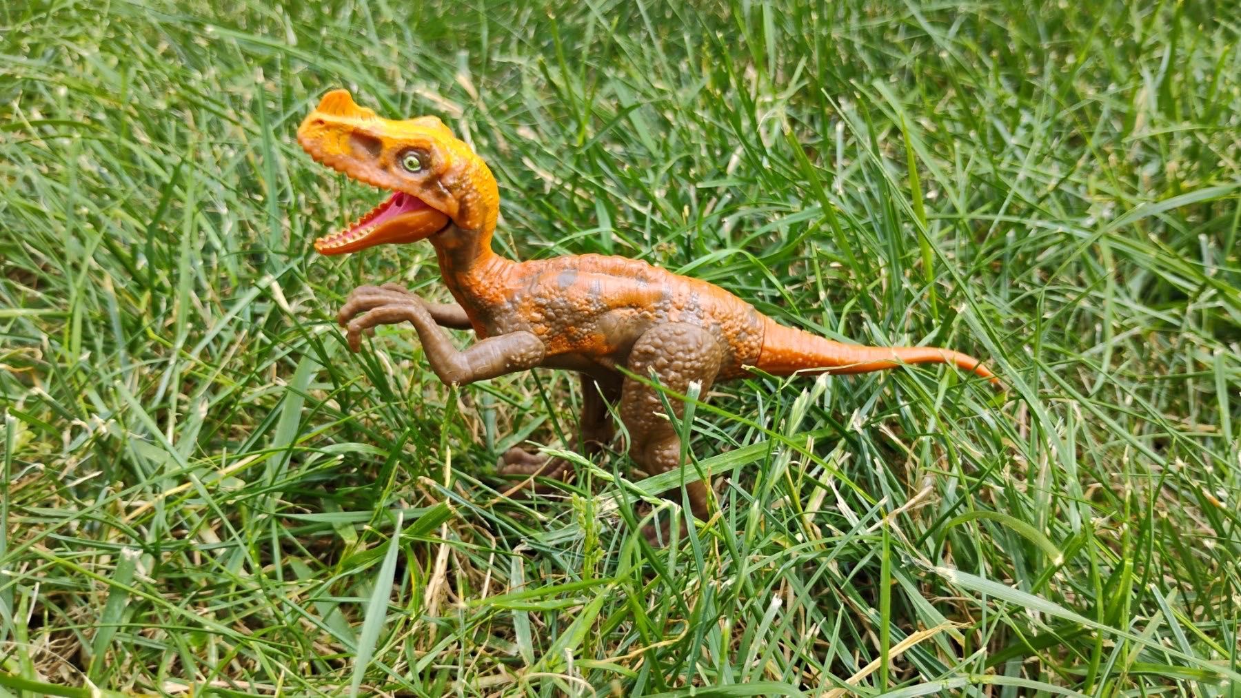 Динозавър Velociraptor orange