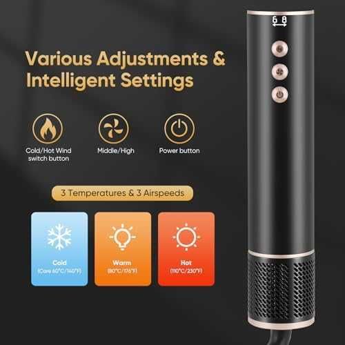 Нов Стайлер за Коса 1400W 5 в 1 Сешоар Четка Маша Обем Жени Прическа