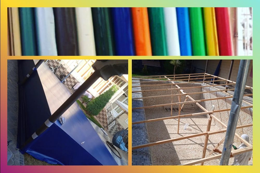 Баннер бассен навес метал канутурся установка киламиз