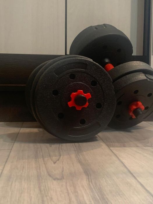 Продам гантели общим весом 15 кг