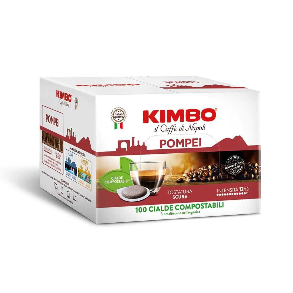 ПРОМО кафе KIMBO POMPEI доза/pod/под/cialde/чалда 100бр внос ИТАЛИЯ