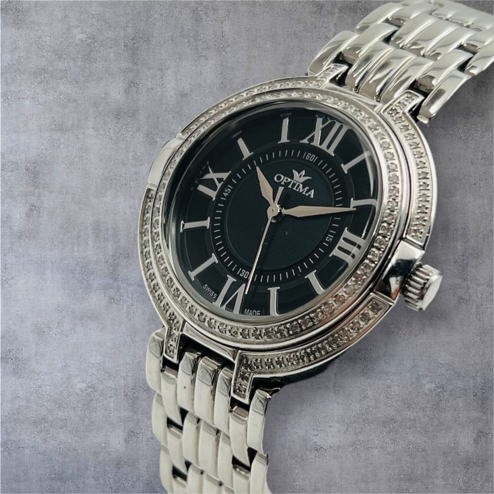 Optima - Swiss Diamond Watch френски дамски часовник с диаманти