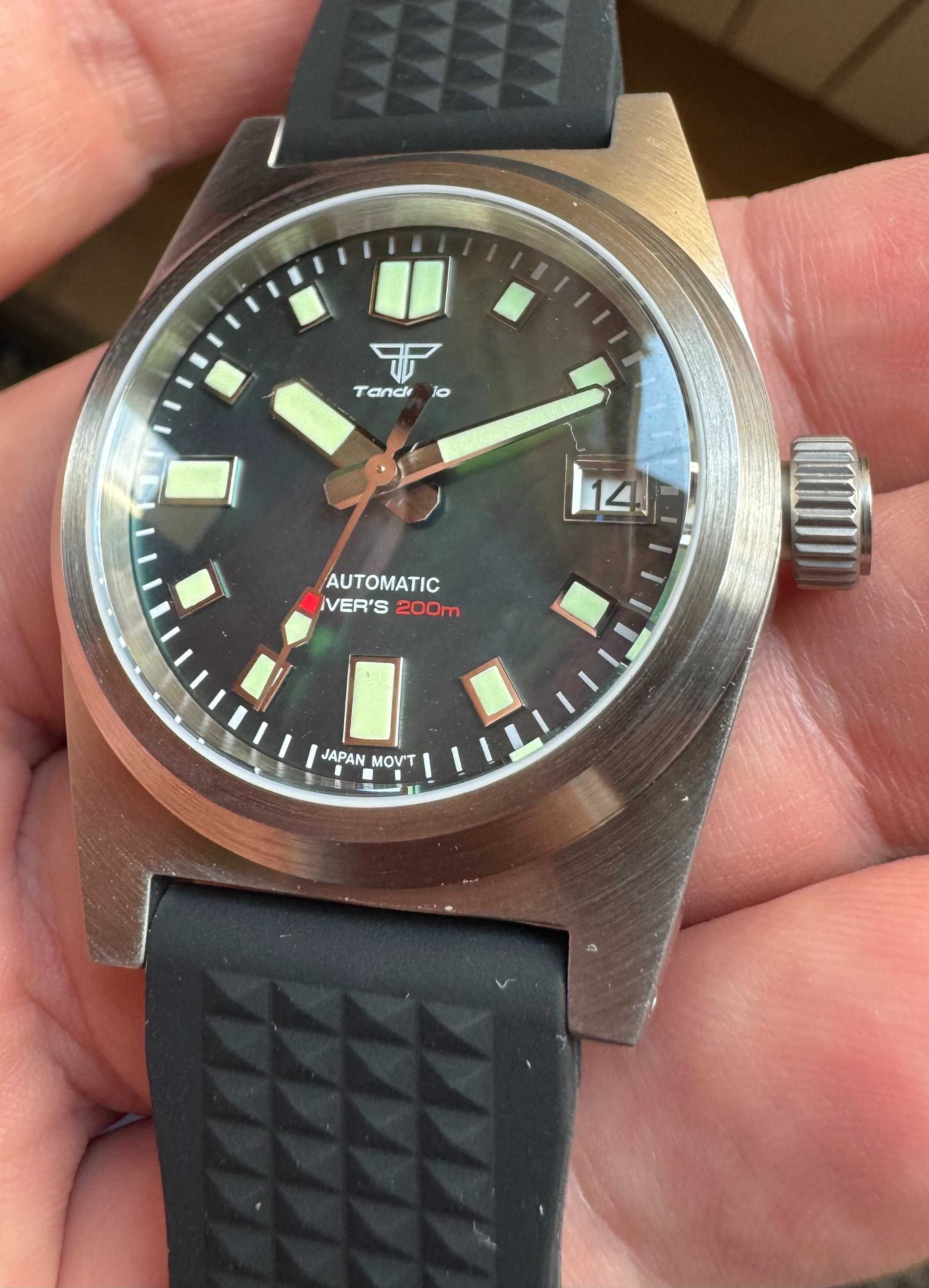 Ceas automat 38 mm mecanism seiko NH35 safir luminos diver 200m periat
