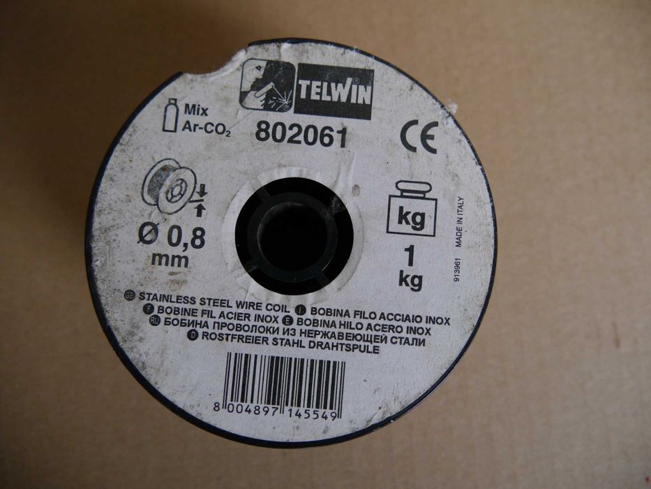 Sârmă inox Telwin, cod 802061 – 1 kg, 0,8 mm