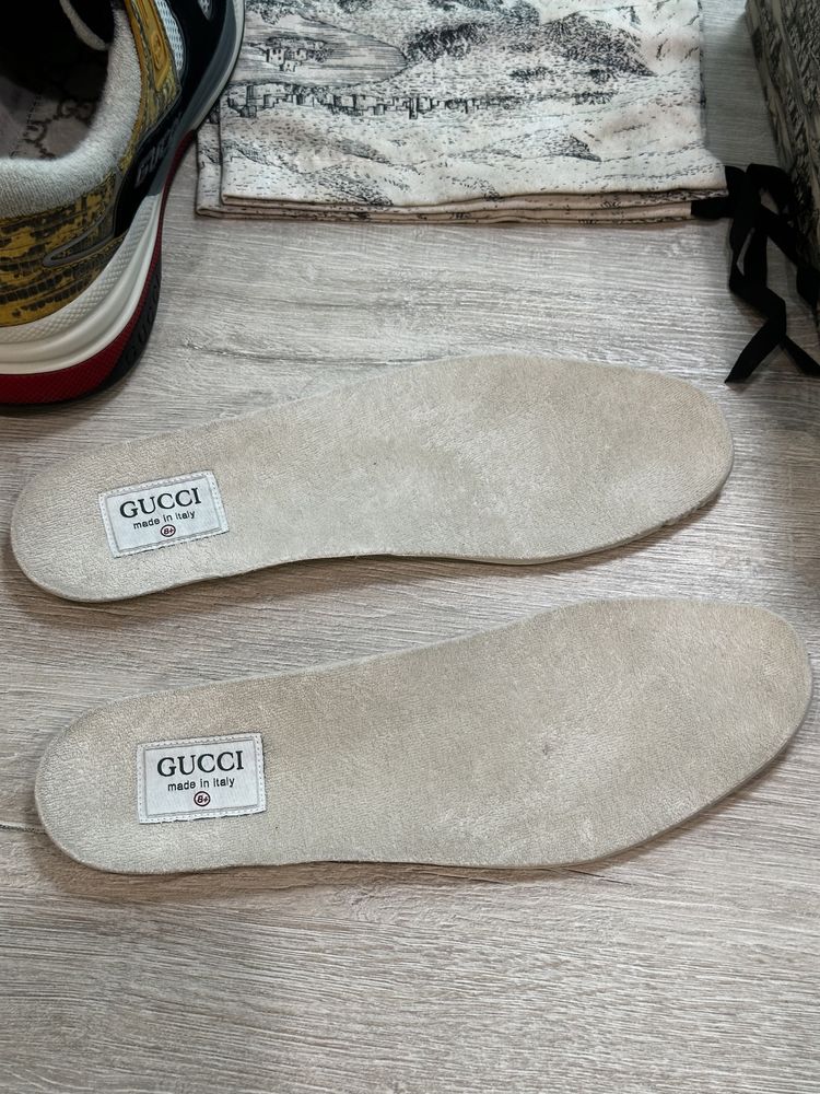 Мужские кросовки Gucci Ultrapace Yellow Tejus Printed