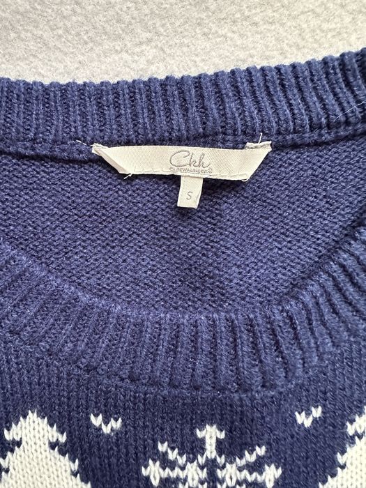 Коледен пуловер тъмносин