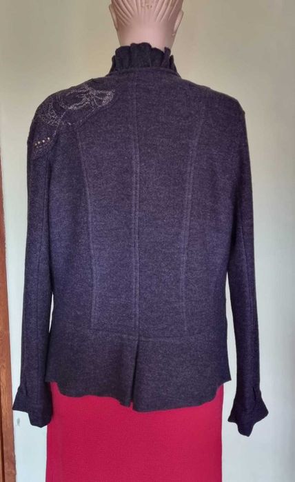 Cardigan gri Christian Berg, marimea L, lana 100%, neintepacioasa