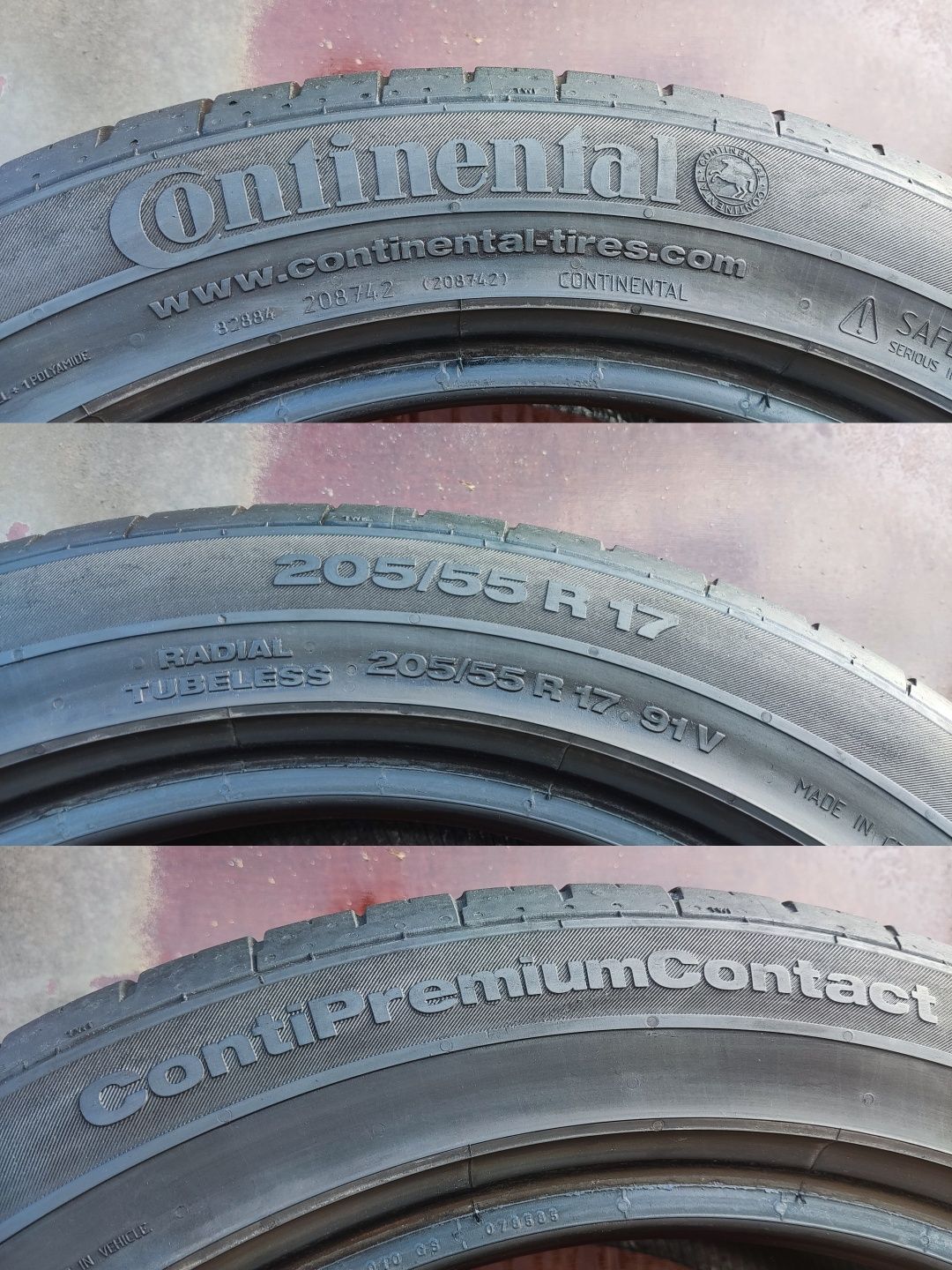 1брой лятна гума 205/55/17 Continental Premium Contact 
dot21
6.9mm
До