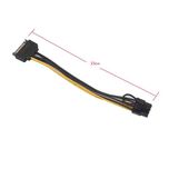 VGA питание переходник PCI_Express x16, Sata 15PIN --> 8PIN(6+2), 15cm