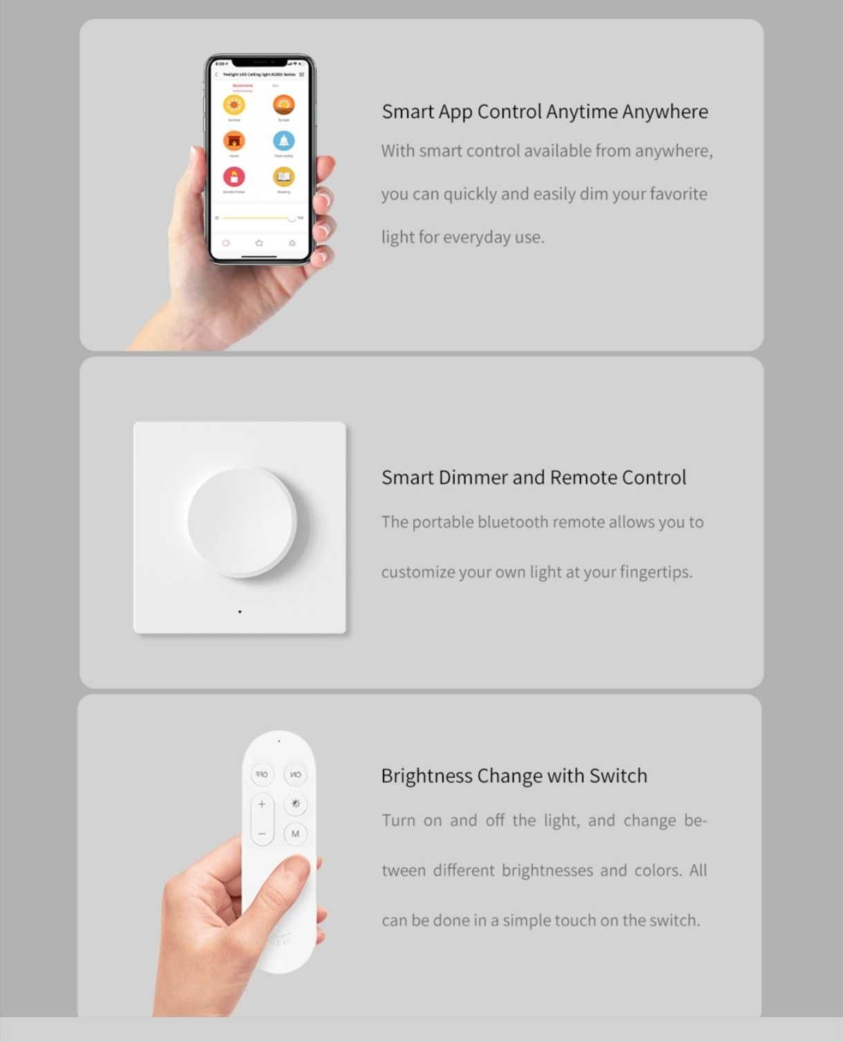 Смарт плафониера Xiaomi 95w, Правоъгълна, Wi-Fi, Дистанционно