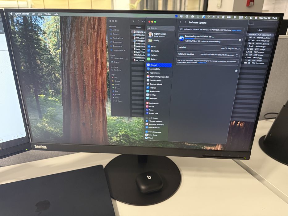 Monitor Lenovo ThinkVision T24i-10 24 inch stare impecabila ca nou