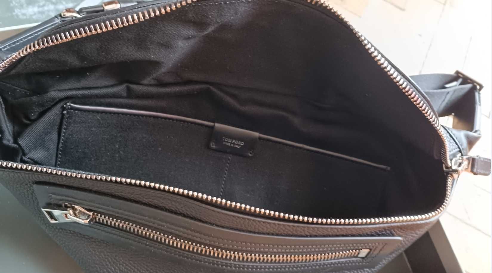 Tom Ford Grain Leather Buckley belt bag, Том Форд чанта за кръст