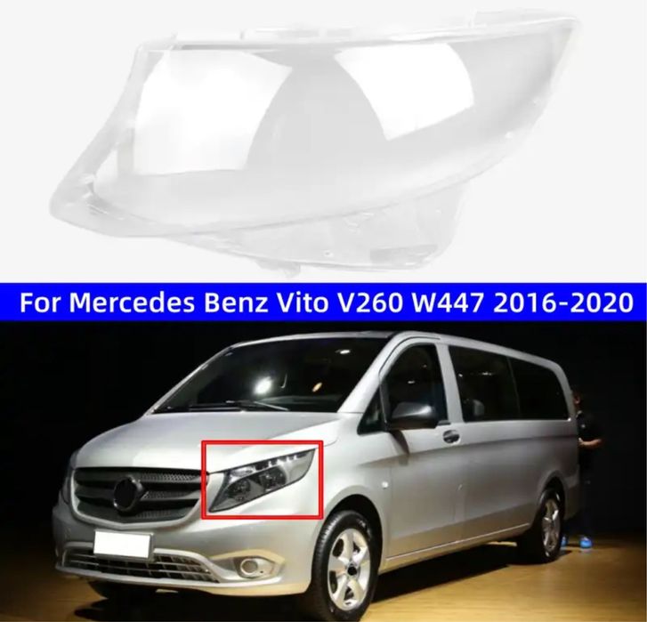 Sticla far mercedes vito w639 facelift/w447  2015 2019
