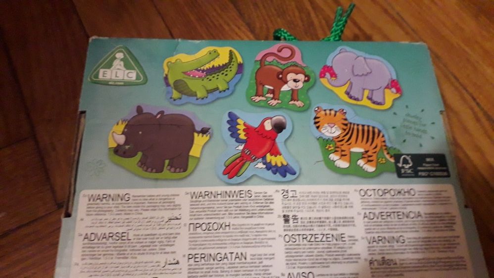 Set 6 puzzle-uri animale din 2, 3, 4 piese