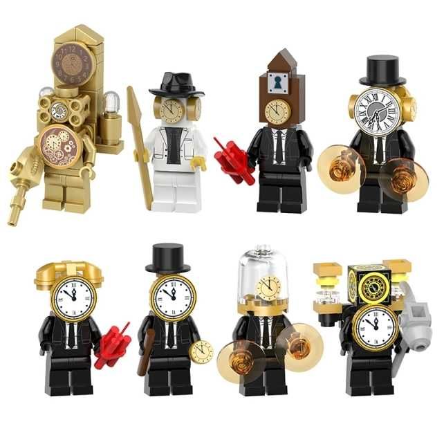 Set 8 Minifigurine tip Lego Skibidi Toilet Man pack6