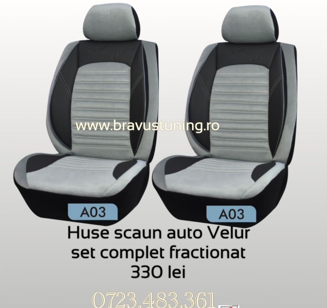 Huse scaun auto VELUR Audi,Bmw,Opel,Skoda,Passat,Logan