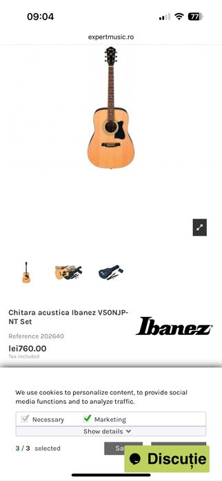 Set chitara acustica