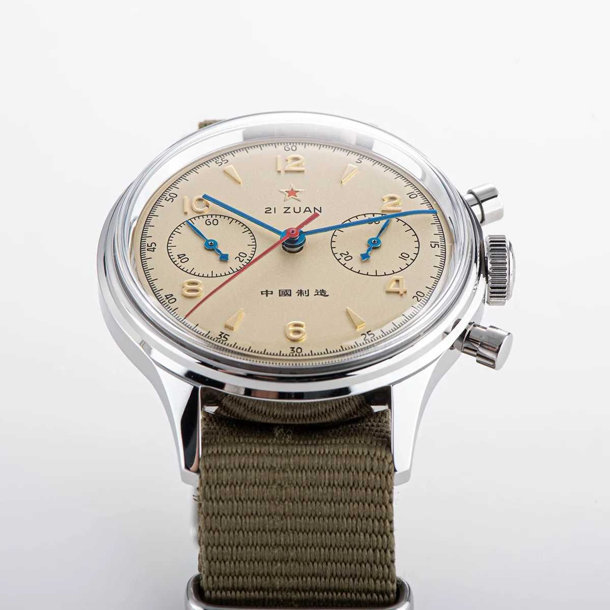 Ceas 40 mm Pilot Cronograf mecanic ST19 Seagull 1963