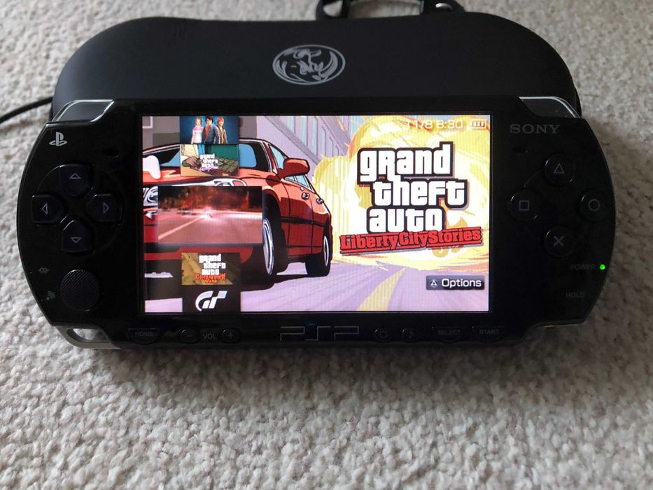 PlayStation PSP 2004 60jocuri Modat 64Gb Husa incarcator GTA GOW